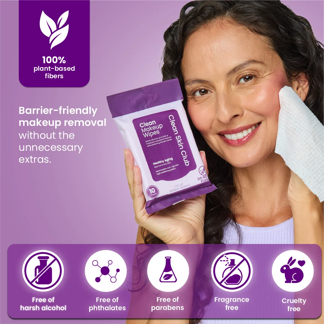 Clean Makeup Wipes Healthy Aging Travel - 10ct - Image 6